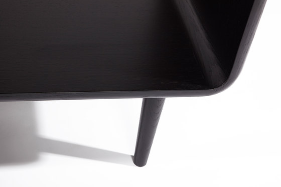 Teve | medium - oak black stain - with recesses | Side tables | Wiinberg