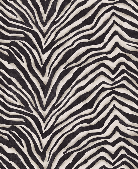 Signature Black Palms Fabrics | Terranea Zebra Ebony | Tejidos decorativos | Designers Guild