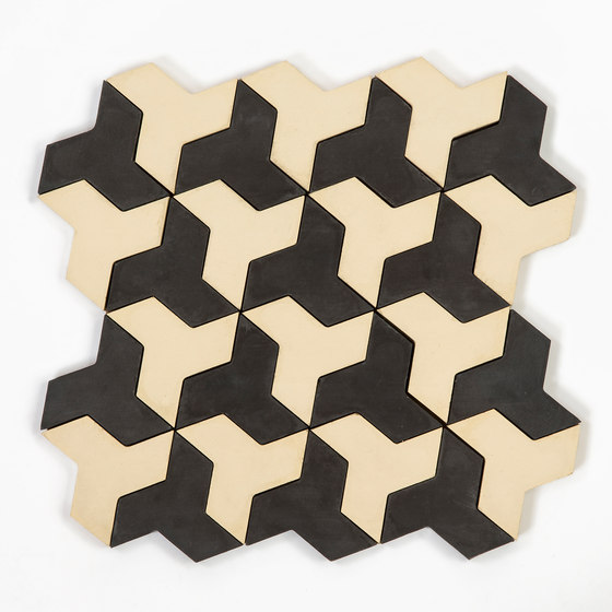 Discus - CreamBlack | Concrete tiles | Granada Tile