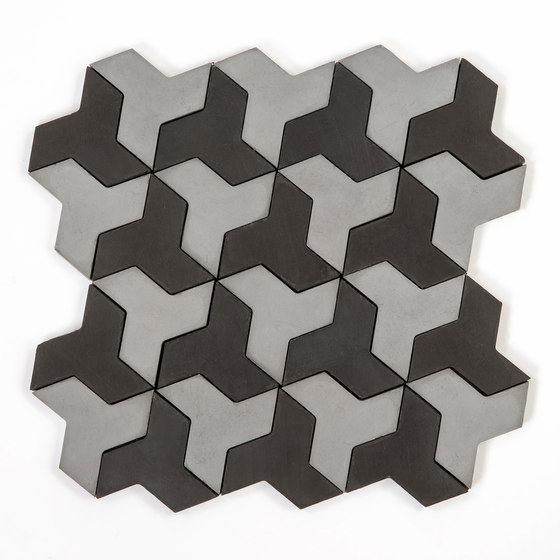 Discus - SilverBlack | Concrete tiles | Granada Tile