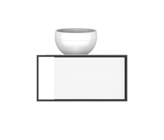 Junit | Vasque à poser en pierre de synthèse avec meuble sous-vasque | Meubles sous-lavabo | burgbad