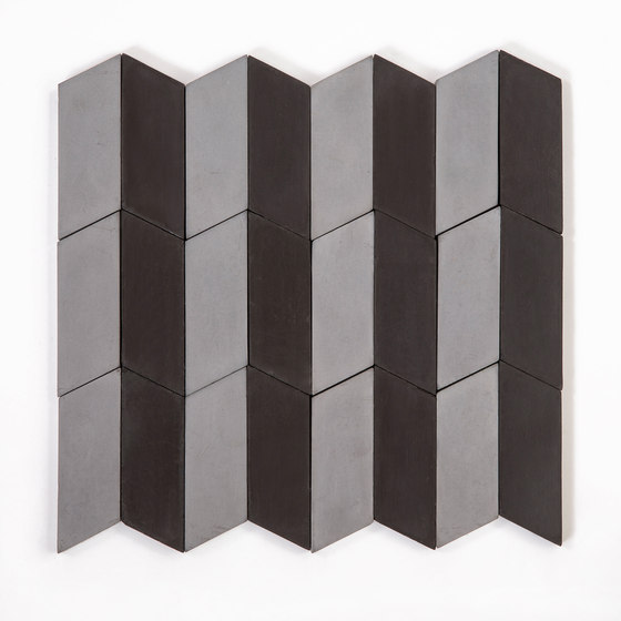 Long-Accordion-Parade-silver-black | Beton Fliesen | Granada Tile
