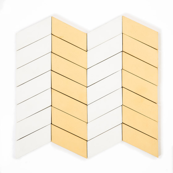 Long-Chevron-Parade-yellow-white | Piastrelle cemento | Granada Tile