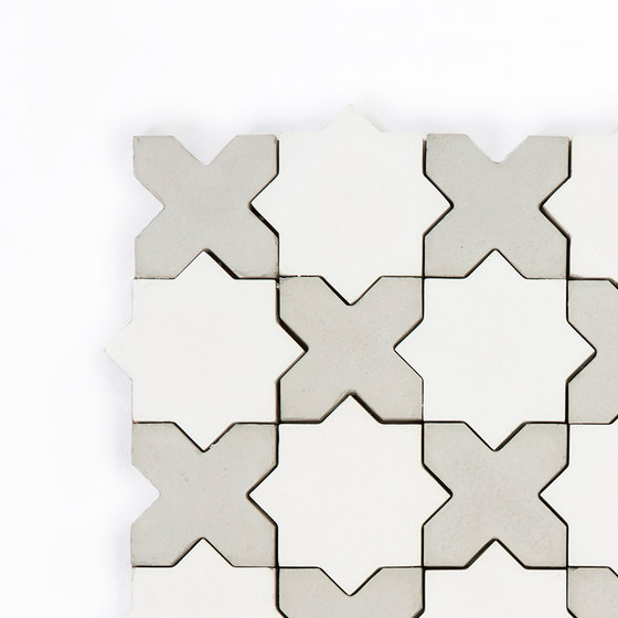 Star-Cross-WhiteGrey | Concrete tiles | Granada Tile