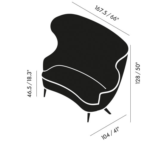 Wingback Sofa Black Leg Hallingdal 65 | Canapés | Tom Dixon