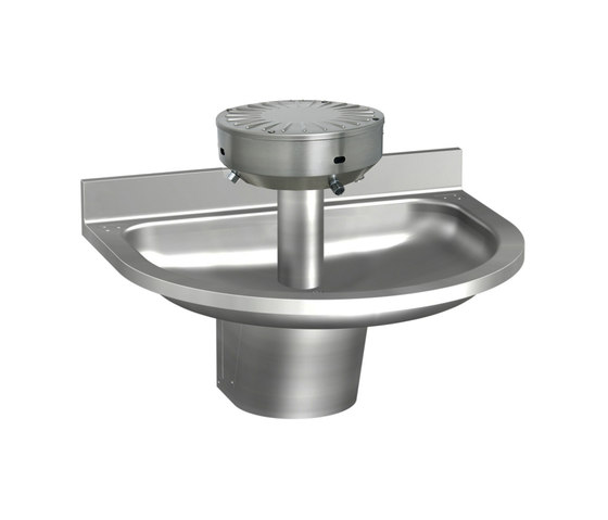 Semi-Circular Stainless Steel Wash Fountain | Muebles sanitarios | Neo-Metro