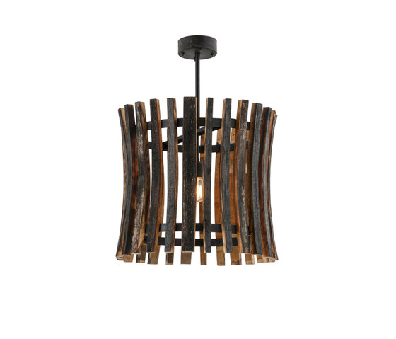 Barrel Stave Madera Pendant | Suspensions | 2nd Ave Lighting