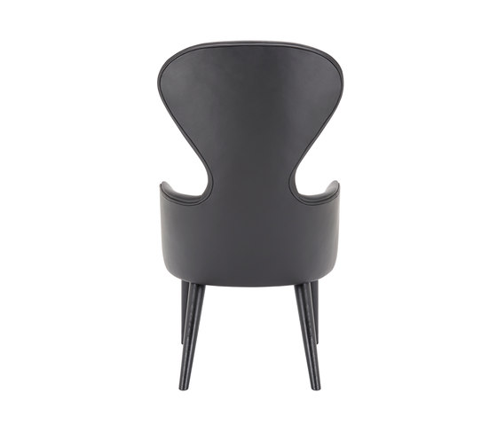Wingback Dining Chair Black Leg Elmosoft Leather | Chairs | Tom Dixon