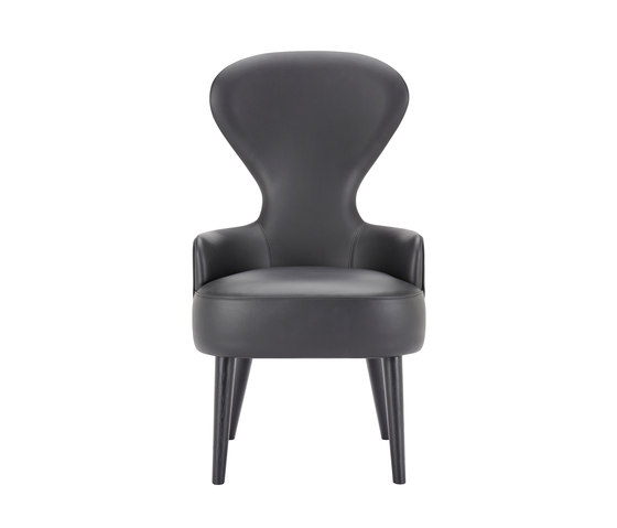Wingback Dining Chair Black Leg Elmosoft Leather | Sillas | Tom Dixon