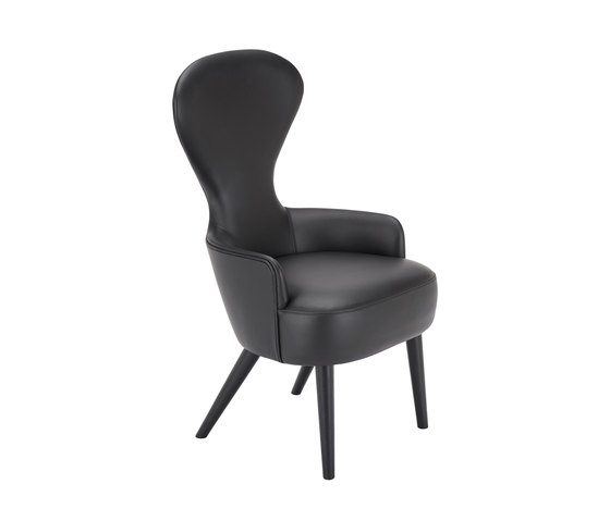 Wingback Dining Chair Black Leg Elmosoft Leather | Sillas | Tom Dixon