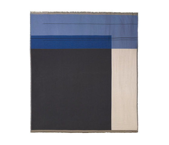 Colour Block Bedcover - Blue | Couvertures | ferm LIVING