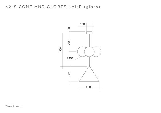 Axis cone and globes - glass | Lampade sospensione | Atelier Areti
