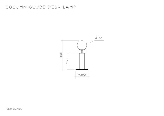 Column Globe Desk | Tischleuchten | Atelier Areti