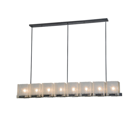 Ice Cube 8 LT Oblong Chandelier | Suspended lights | 2nd Ave Lighting