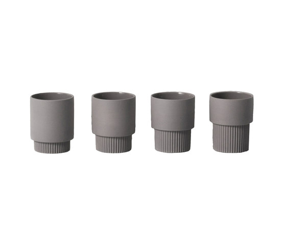 Groove Cups - Grey | Stoviglie | ferm LIVING