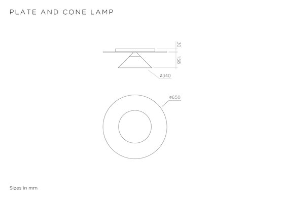 Plate And Cone Ceiling | Deckenleuchten | Atelier Areti