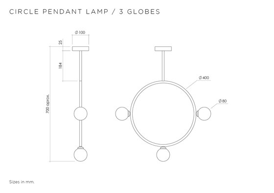 Circle Pendant Globes 03 | Suspended lights | Atelier Areti