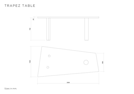 Trapez | Tables de repas | Atelier Areti
