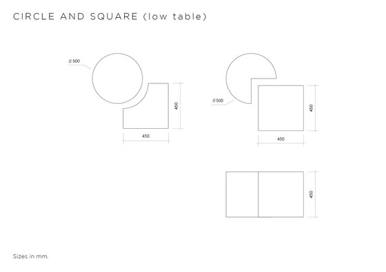 Circle And Square | Tables basses | Atelier Areti