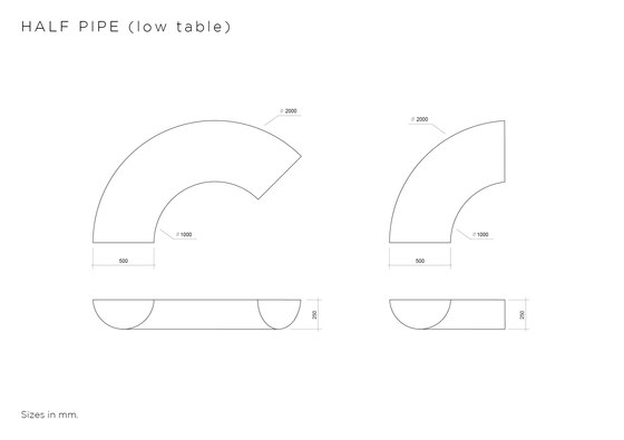 Half Pipe | Tables basses | Atelier Areti