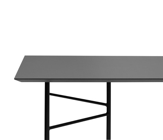 Mingle Table Top - Black Linoleum - 210 cm | Linoleum panels | ferm LIVING