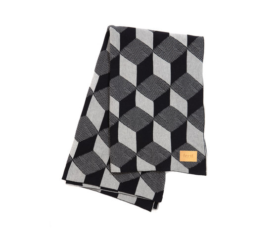 Squares Blanket - Black | Drapery fabrics | ferm LIVING