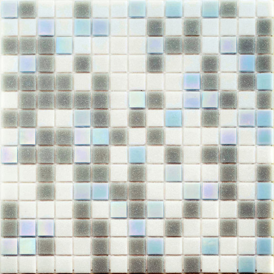 Cromie Aqua 20x20 Grigio Azzurro Lux | Mosaicos de vidrio | Mosaico+