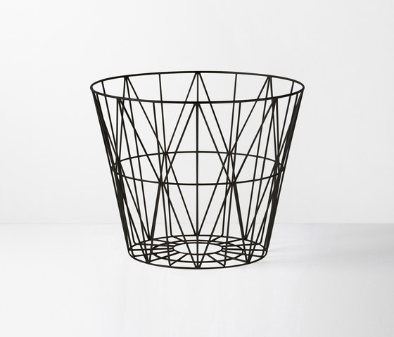 Wire Basket Large - Black | Cubos basura / Papeleras | ferm LIVING