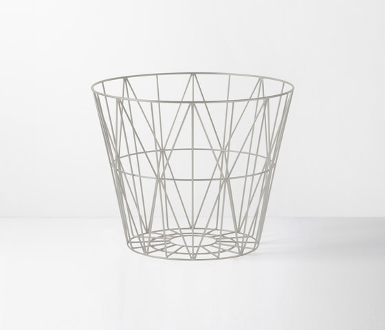 Wire Basket Large - Light Grey | Poubelle / Corbeille à papier | ferm LIVING