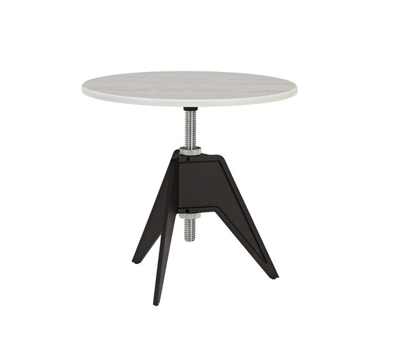 Screw Side Table White Marble Top 600mm | Tables d'appoint | Tom Dixon