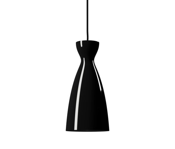 Pretty long pendant light black glossy | Suspensions | Nyta