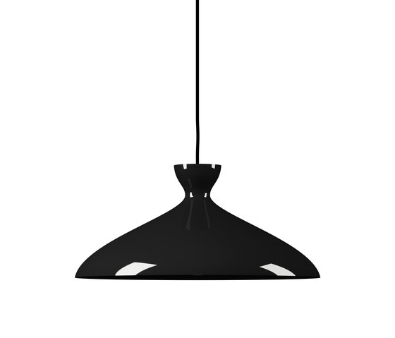 Pretty wide pendant light black glossy | Suspensions | Nyta