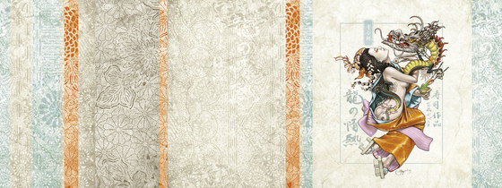 Passione Del Drago | Tessuti decorative | Inkiostro Bianco