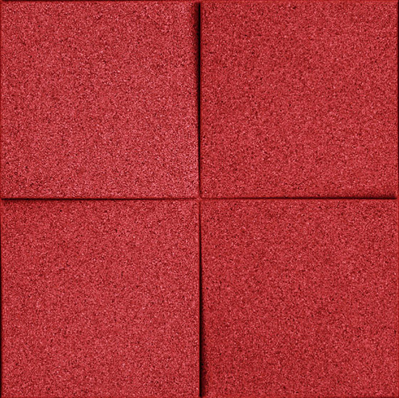 Shapes - Blocks (Red) | Dalles de liège | Architectural Systems