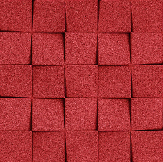 Shapes - Checkers (Red) | Cork tiles | Architectural Systems