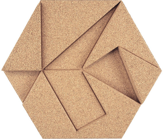 Shapes - Pinwheel (Ivory) | Cork tiles | Architectural Systems