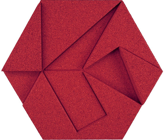 Shapes - Pinwheel (Red) | Kork Fliesen | Architectural Systems