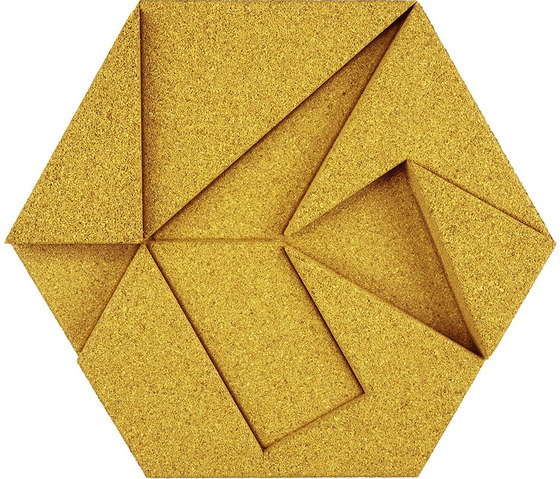 Shapes - Pinwheel (Yellow) | Kork Fliesen | Architectural Systems