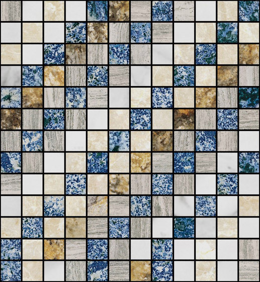 Mosaic Square SHADE 12X12 | Type H | Dalles en pierre naturelle | Gani Marble Tiles