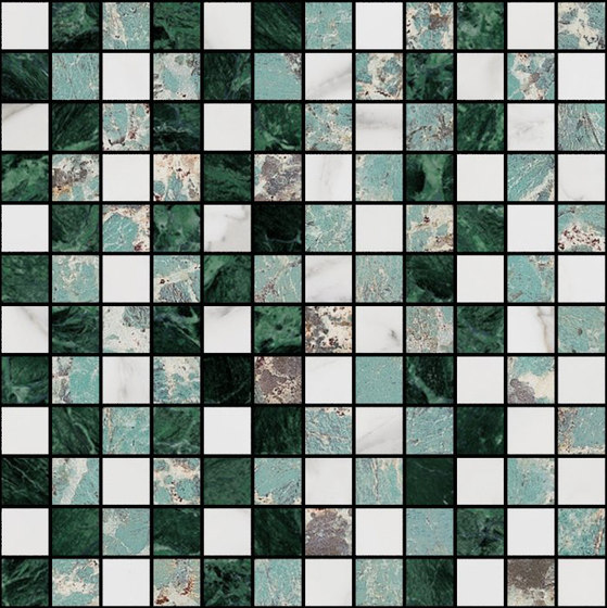 Mosaic Square STRUCTURE 12X12 | Type B | Dalles en pierre naturelle | Gani Marble Tiles