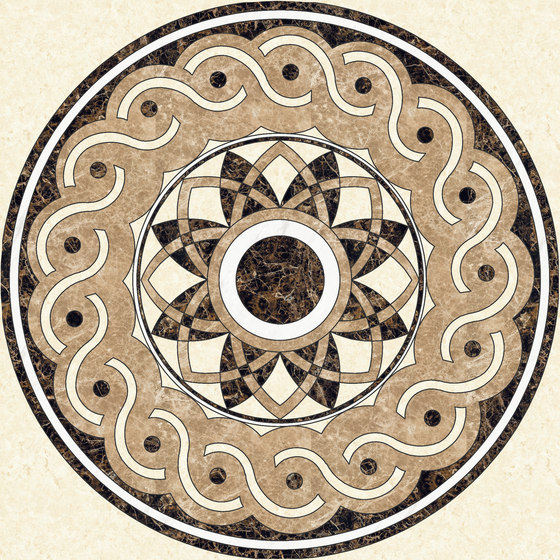 Medallion Round | PH013 | Rosoni pietra naturale | Gani Marble Tiles