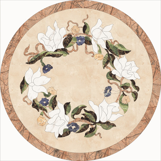 Medallion Round | PH040 | Rosaces en pierre naturelle | Gani Marble Tiles