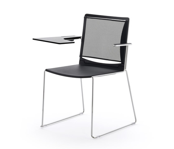 S'MESH PLASTIC WRITING TABLET ARMCHAIR | Chairs | Urbantime