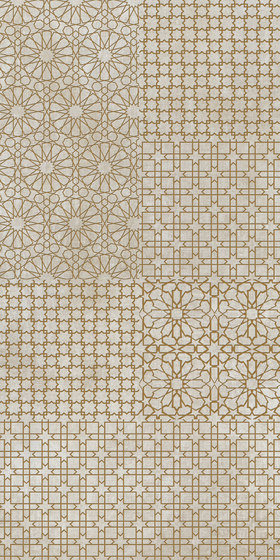 Tesori Monile Bianco Decoro Oro | Ceramic tiles | FLORIM