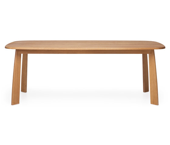 Stone rectangular table solid oak | Esstische | Quodes