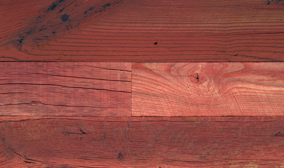 Wirebrushed Red | Wood panels | Architectural Systems