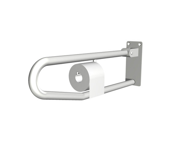 IX304 | Stainless Steel Foldable Grab Bar With Toilet Roll Holder | Grab rails | BAGNODESIGN