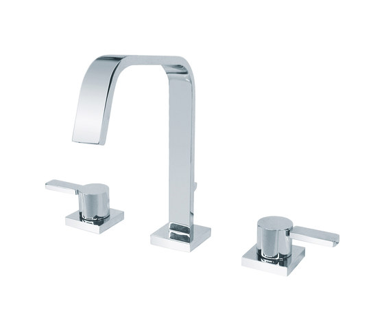 Smooth | 3 Hole Basin Mixer With Pop-Up Waste | Robinetterie pour lavabo | BAGNODESIGN