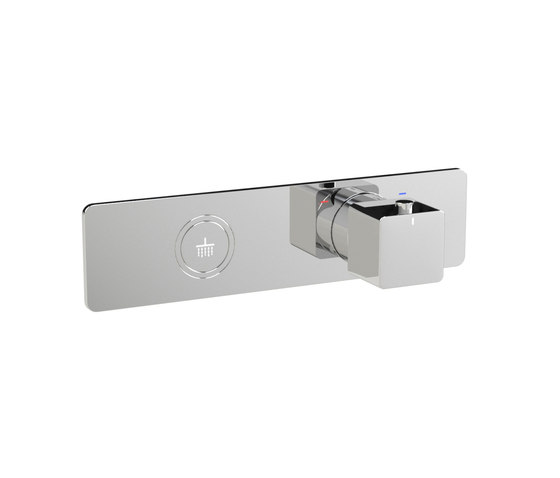 Toko | Square Horizontal 1 Outlet Thermostatic Shower Mixer | Shower controls | BAGNODESIGN