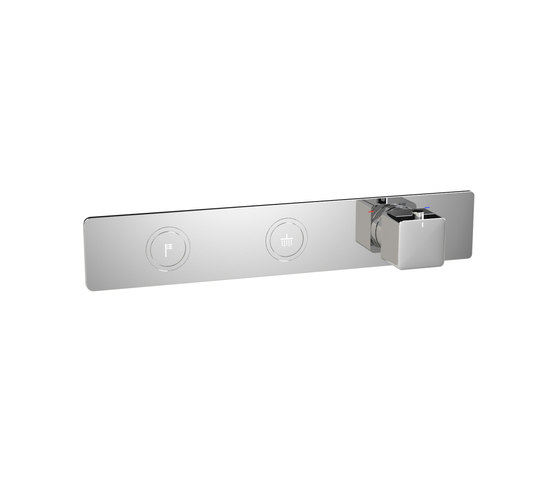 Toko | Square Horizontal 2 Outlet Thermostatic Shower Mixer | Robinetterie de douche | BAGNODESIGN